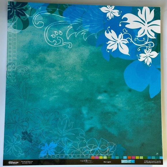 SANDYLION Rouge de Garance RMR37 "Blue Lagoon" DS 12x12 Scrapbook Paper-… - Picture 2 of 9